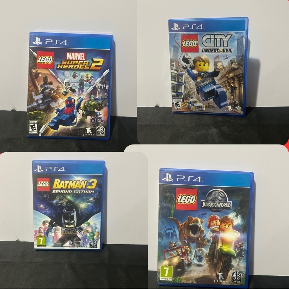 LEGO PS4 Video Game Collection - Blue Cases lot